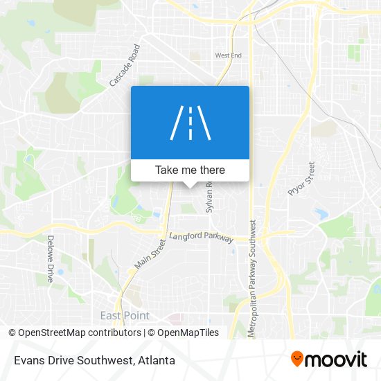 Mapa de Evans Drive Southwest