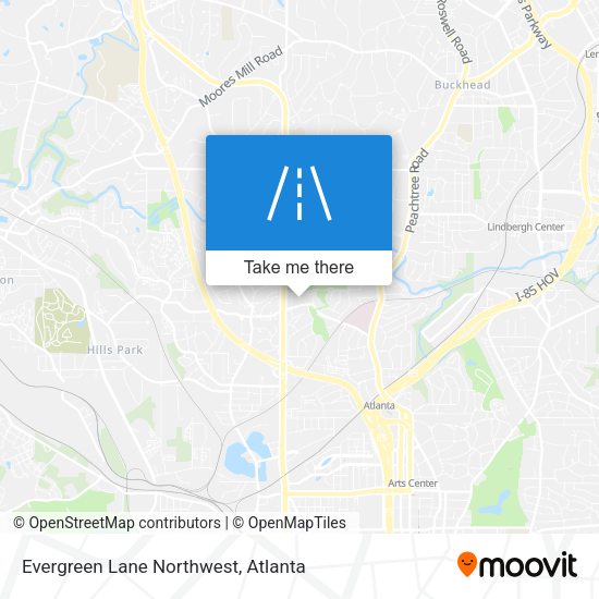 Mapa de Evergreen Lane Northwest