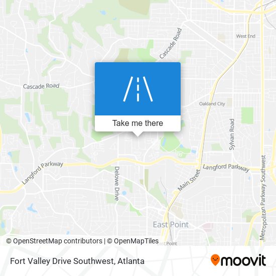 Mapa de Fort Valley Drive Southwest