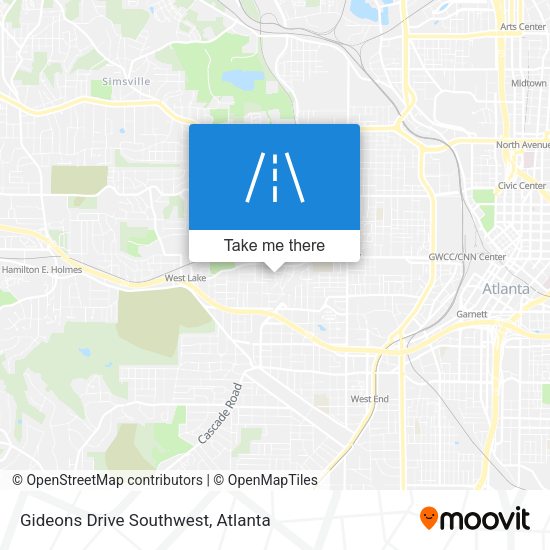 Mapa de Gideons Drive Southwest