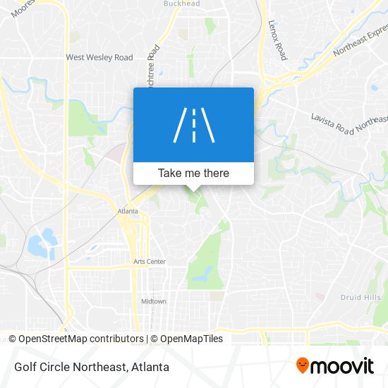 Golf Circle Northeast map