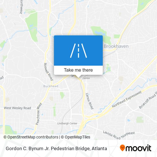 Mapa de Gordon C. Bynum Jr. Pedestrian Bridge