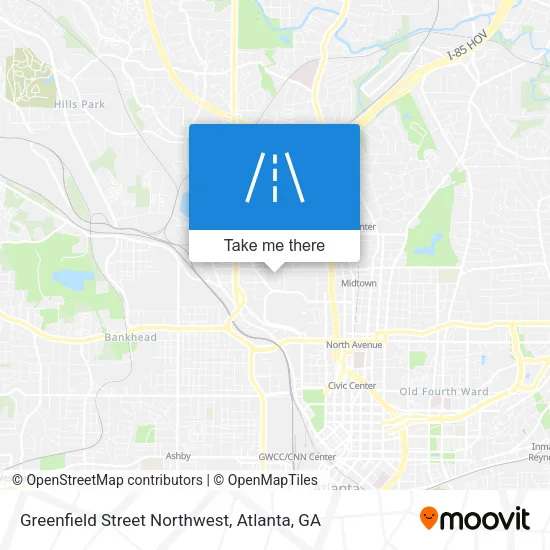 Greenfield Street Northwest map