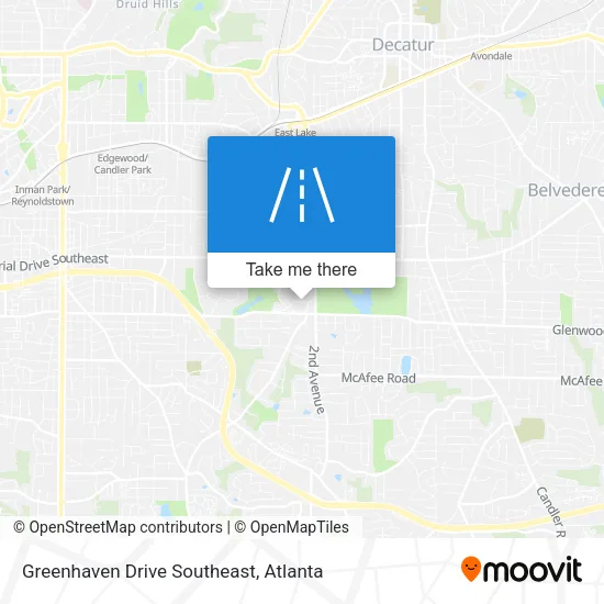 Greenhaven Drive Southeast map