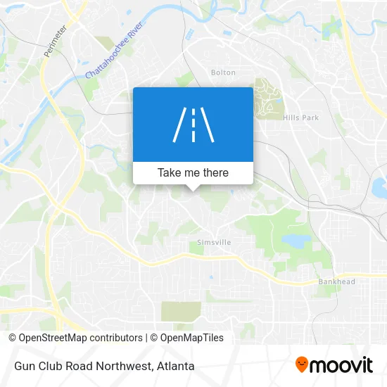 Gun Club Road Northwest map