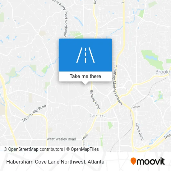 Habersham Cove Lane Northwest map