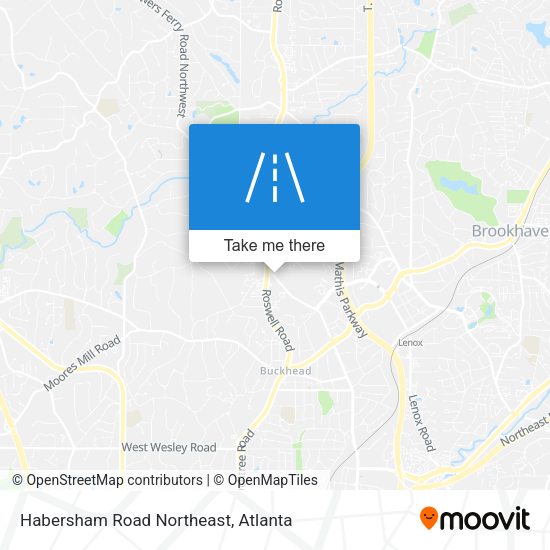 Habersham Road Northeast map