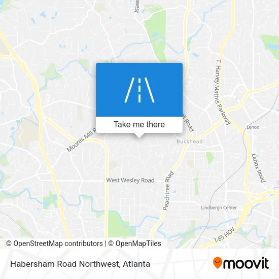 Habersham Road Northwest map