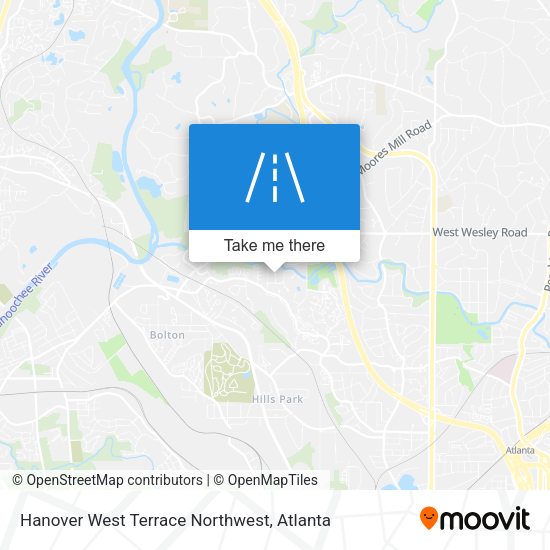 Hanover West Terrace Northwest map