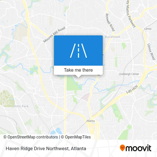 Haven Ridge Drive Northwest map