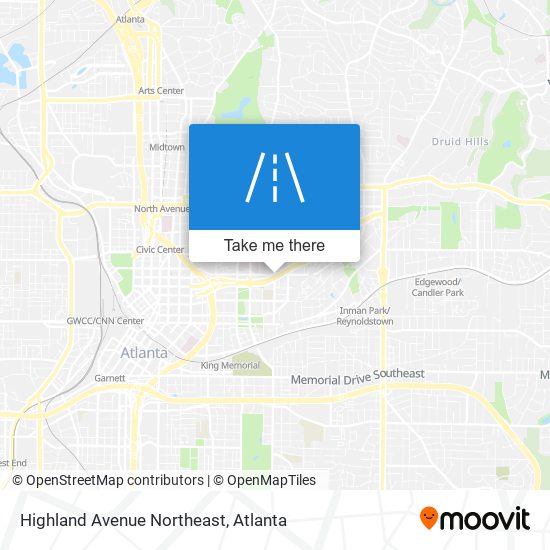 Mapa de Highland Avenue Northeast