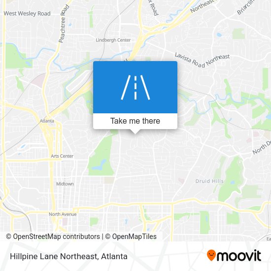 Hillpine Lane Northeast map