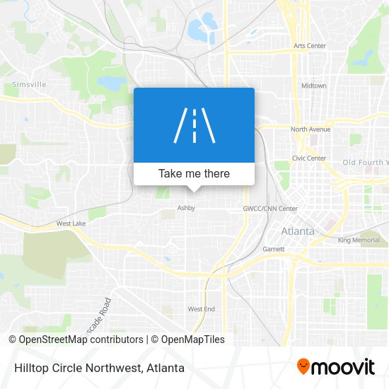 Mapa de Hilltop Circle Northwest