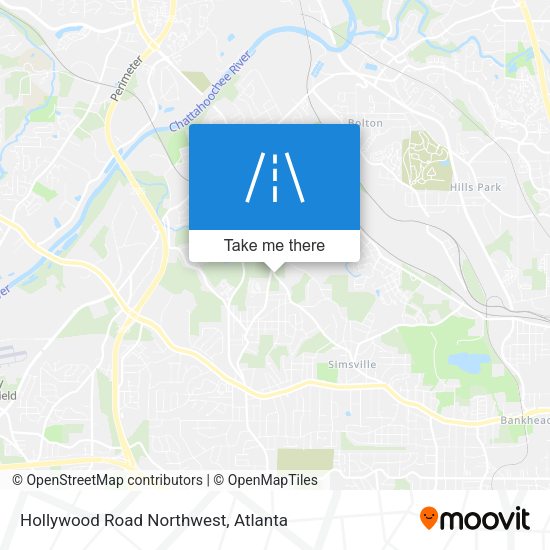 Hollywood Road Northwest map