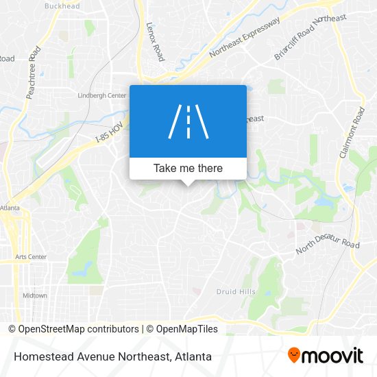 Homestead Avenue Northeast map