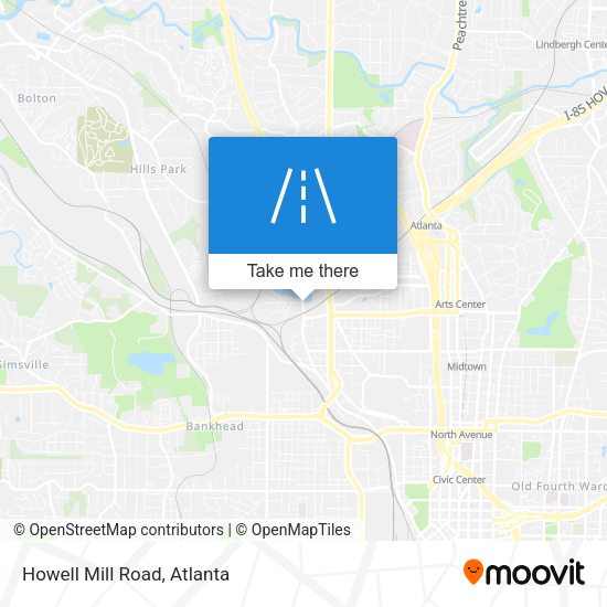 Mapa de Howell Mill Road