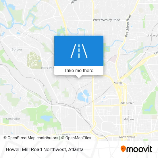 Howell Mill Road Northwest map