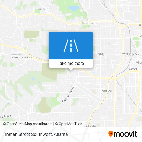 Inman Street Southwest map