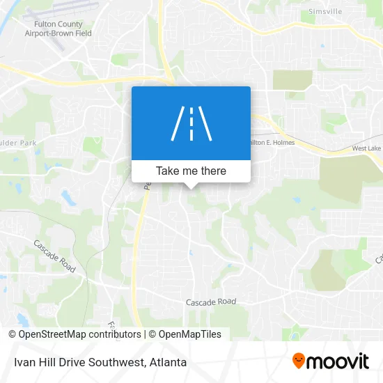Ivan Hill Drive Southwest map