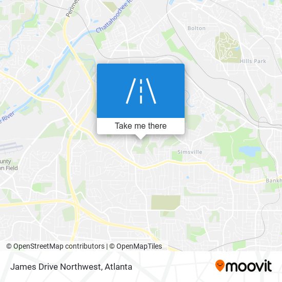 Mapa de James Drive Northwest