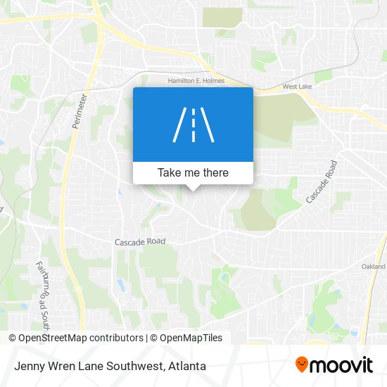 Mapa de Jenny Wren Lane Southwest