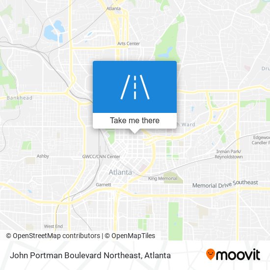 Mapa de John Portman Boulevard Northeast