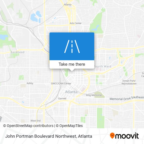 John Portman Boulevard Northwest map