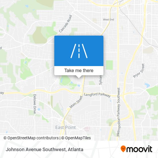 Johnson Avenue Southwest map