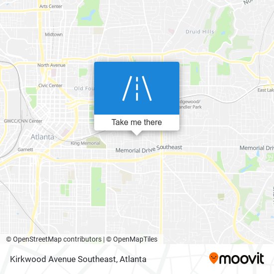 Mapa de Kirkwood Avenue Southeast