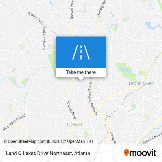 Land O Lakes Drive Northeast map