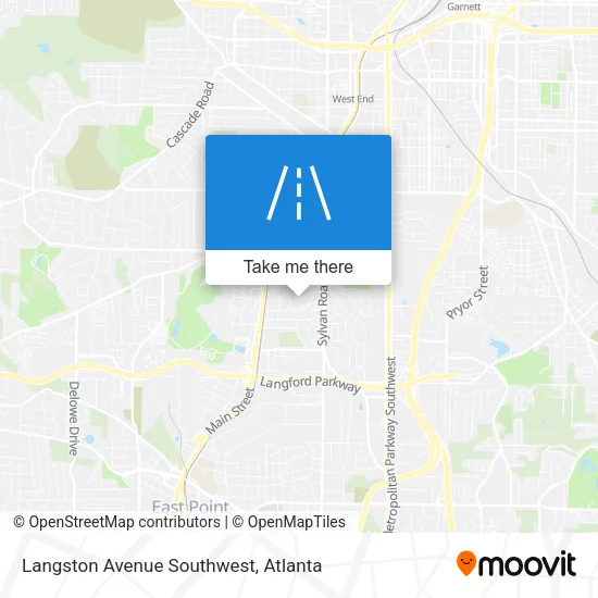 Langston Avenue Southwest map