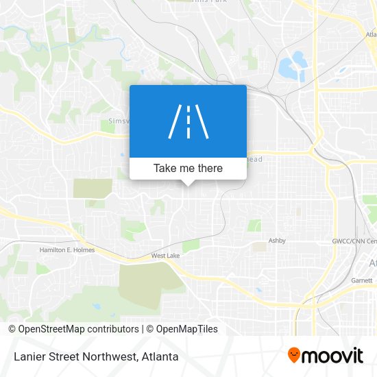 Lanier Street Northwest map