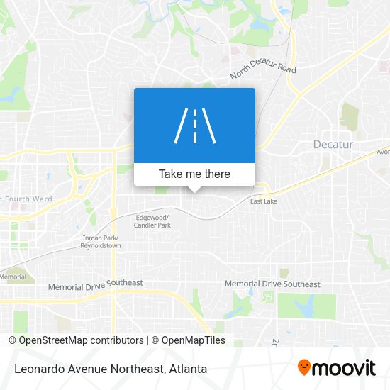 Leonardo Avenue Northeast map
