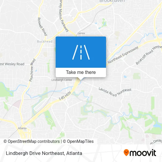 Lindbergh Drive Northeast map