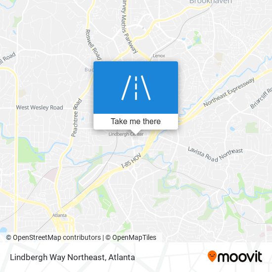 Mapa de Lindbergh Way Northeast