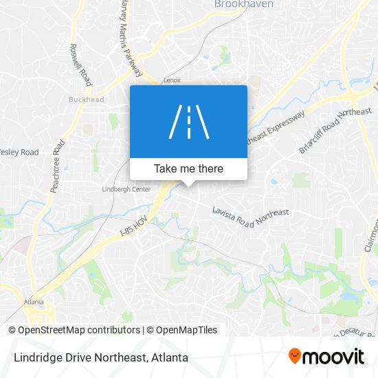 Lindridge Drive Northeast map