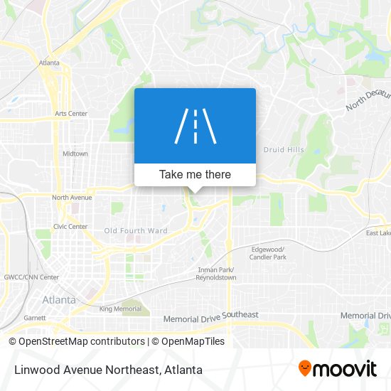 Mapa de Linwood Avenue Northeast