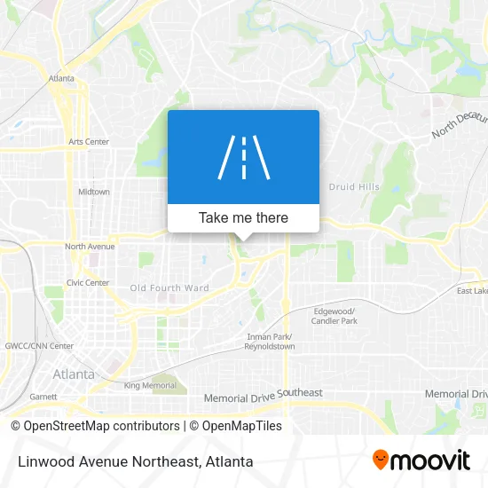 Linwood Avenue Northeast map