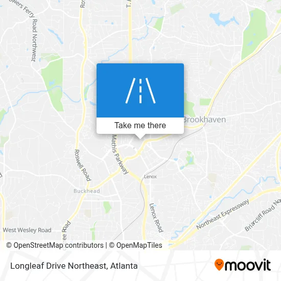 Longleaf Drive Northeast map
