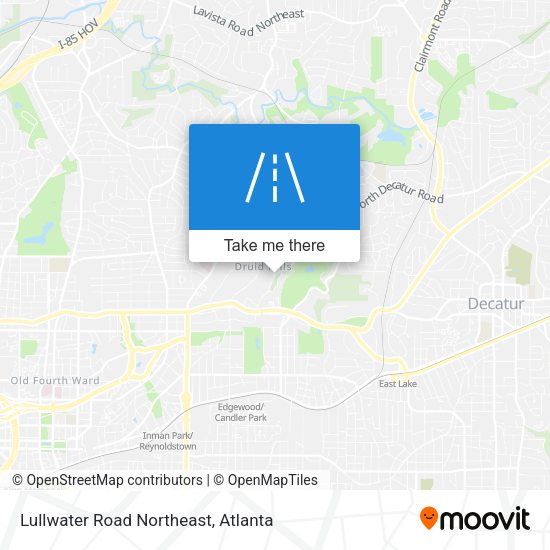 Lullwater Road Northeast map
