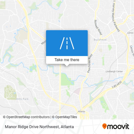 Mapa de Manor Ridge Drive Northwest