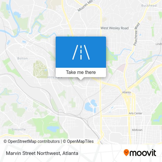 Marvin Street Northwest map
