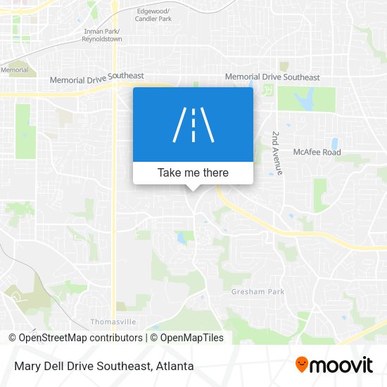 Mary Dell Drive Southeast map