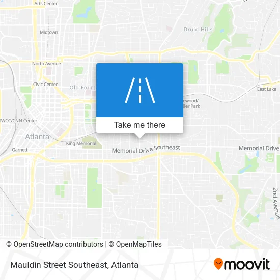 Mauldin Street Southeast map