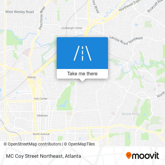 MC Coy Street Northeast map