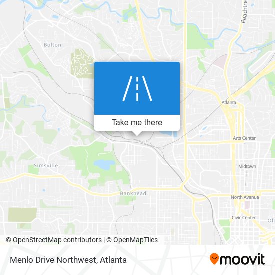 Mapa de Menlo Drive Northwest