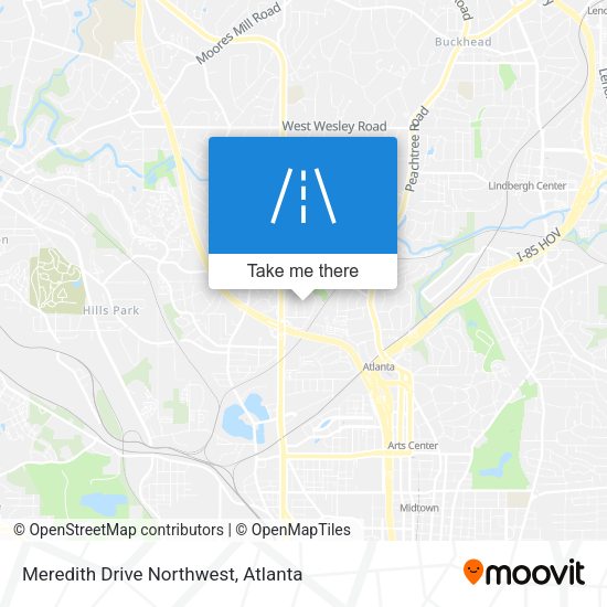 Meredith Drive Northwest map