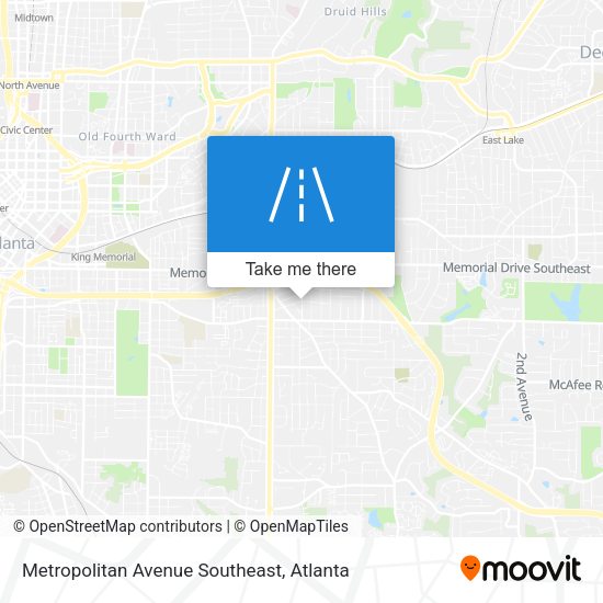 Metropolitan Avenue Southeast map