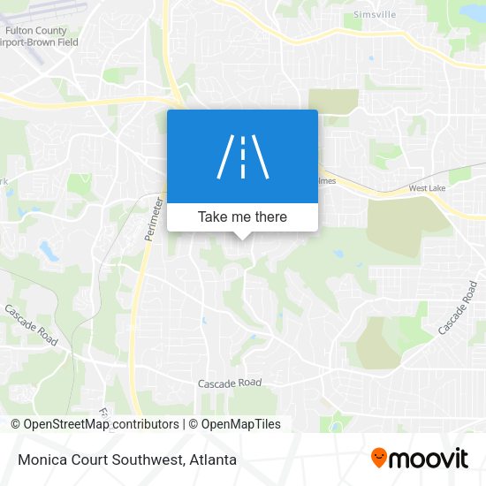 Mapa de Monica Court Southwest