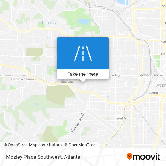 Mapa de Mozley Place Southwest